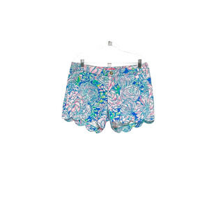 Lilly Pulitzer Floral Blue and Pink Women Shorts